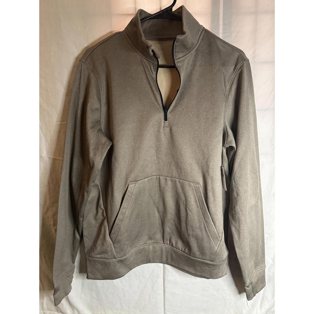 Old Navy Men's Active Quarter-Zip‎ Fleece Pullover Tan Large NWT